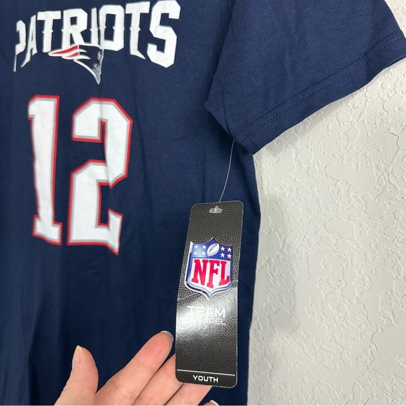 NFL New England Patriots Tom Brady Classic Cotton Tee Youth Size Large 14/16 - Picture 3 of 5